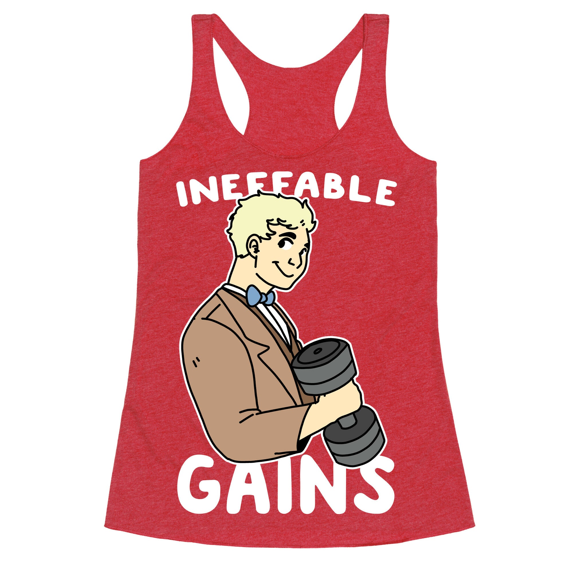 Ineffable Gains - Aziraphale  Racerback Tank